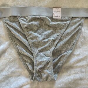 Auden High-Rise Cheeky Underwear in Light Gray